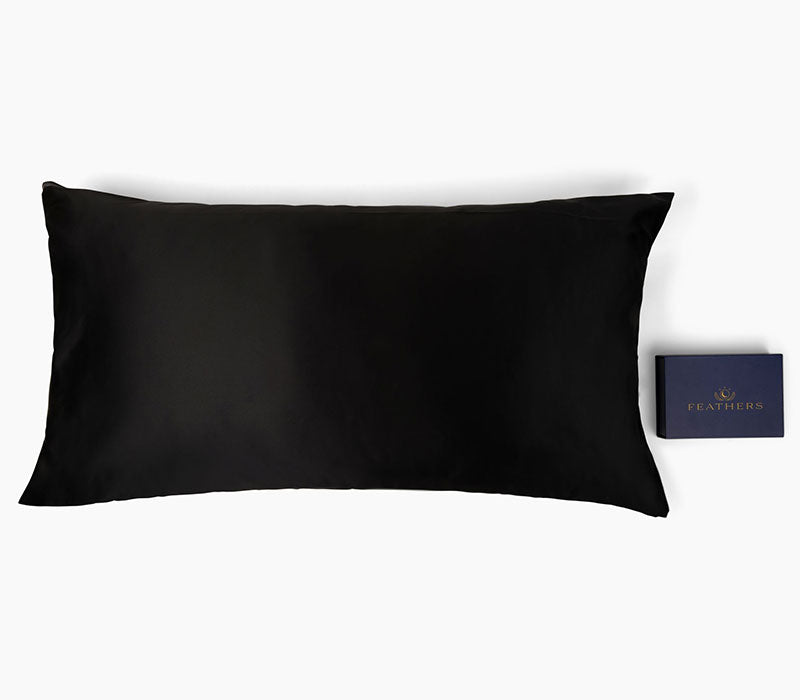 Black Ink Silk Pillow Case